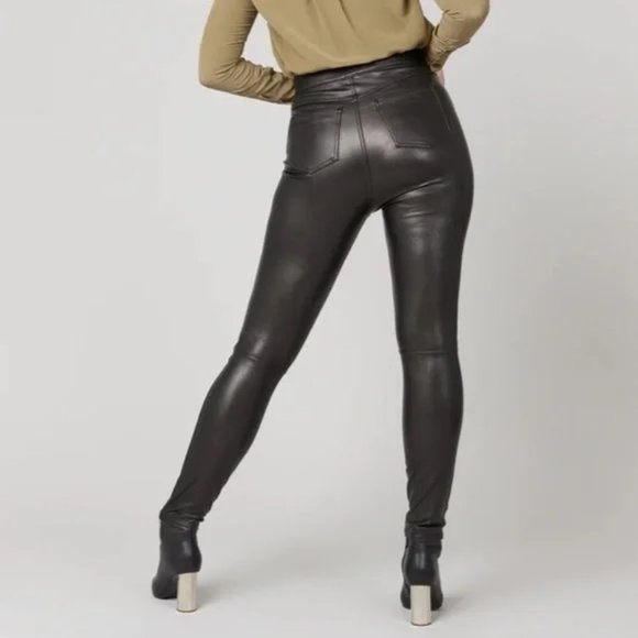 SPANX Leather-Like Ankle Skinny Pant, XS Petite - Picture 2 of 10